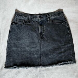 Levi’s Black Cut Off Denim Mini Skirt